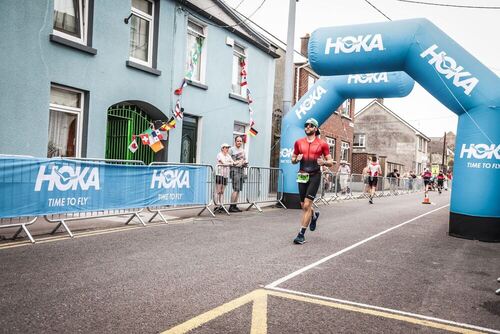 Dan Furze on the run at Ironman Ireland 2022